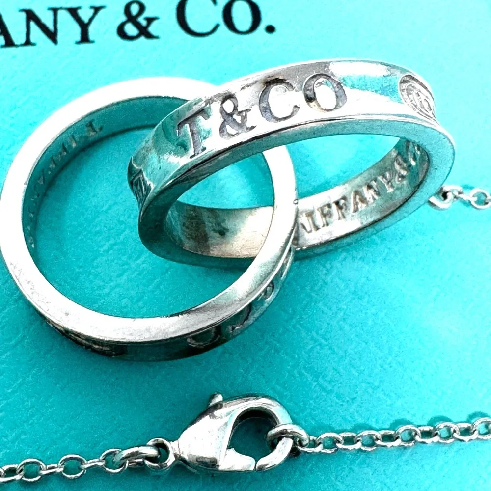 Tiffany & Co. Vintage 1837 Interlocking Circles Large Pendant Necklace.